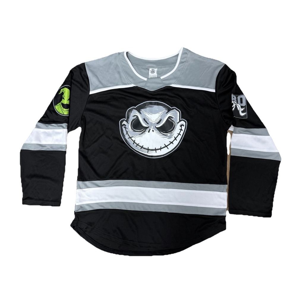 NWOT Jack Skellington Hockey Jersey XL Nightmare Before Christmas Embroidered